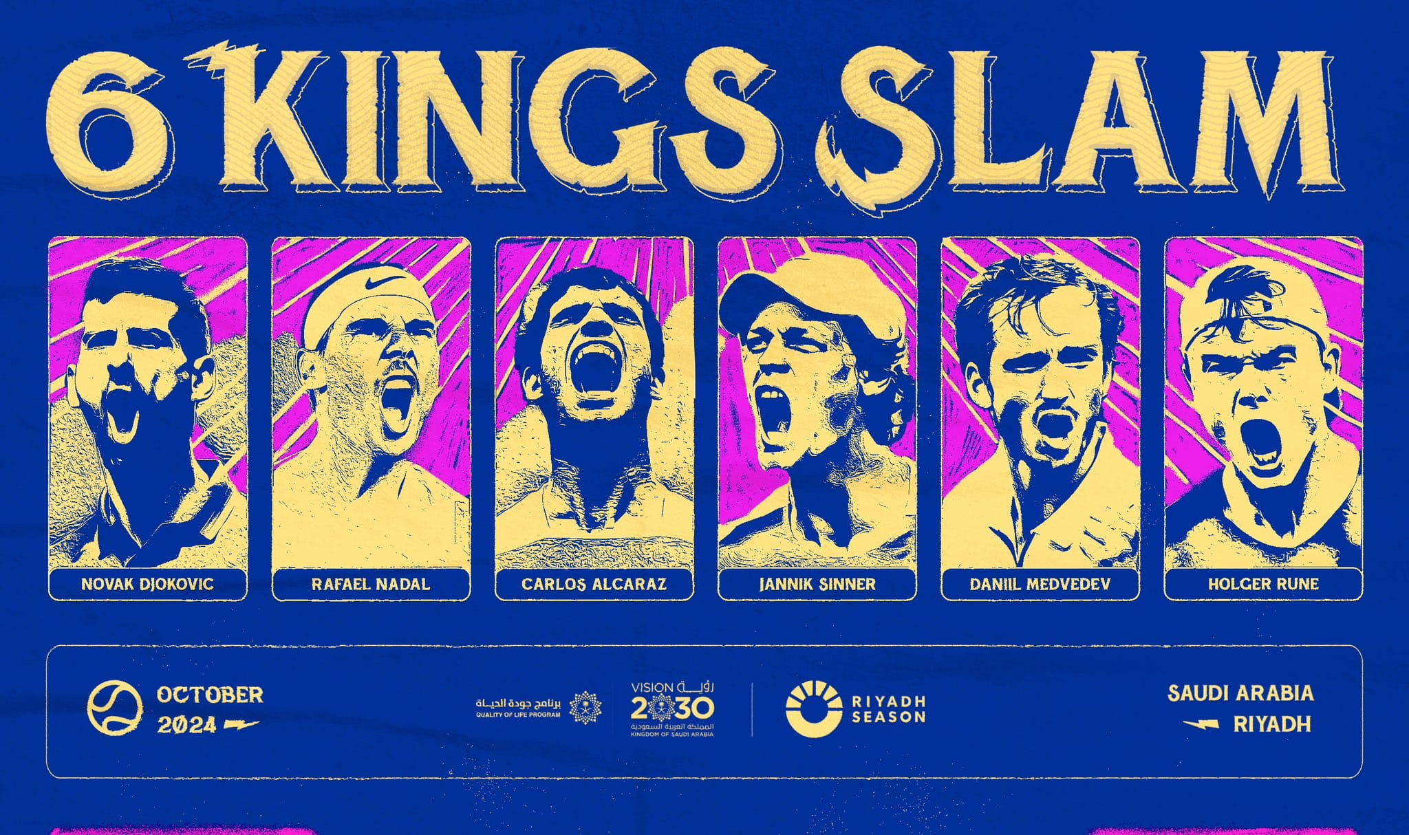 بطولة 6 Kings Slam: موعد مع نجوم التنس في موسم الرياض||بطولة 6 Kings Slam: موعد مع نجوم التنس في موسم الرياض