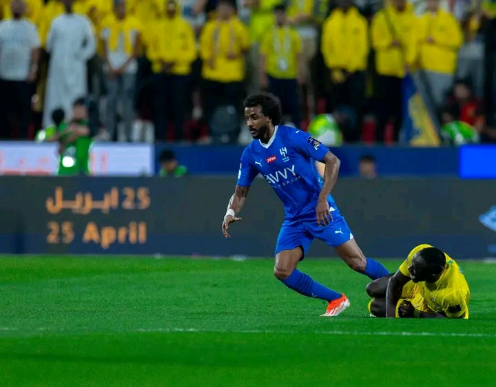 ||احتفال لاعب الهلال بالهدف الذي سجله