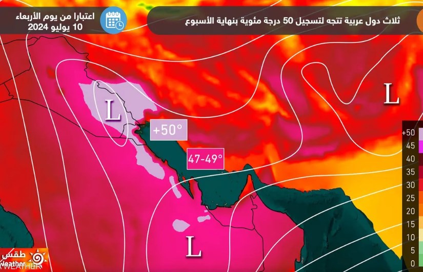 مركز طقس العرب يحذر من موجة حارة شديدة تضرب ثلاثة دول عربية