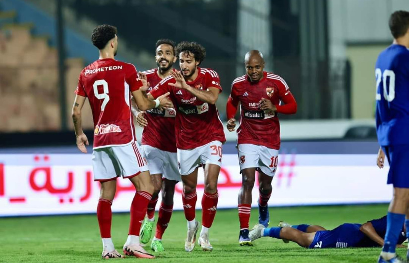 فرحة لاعبي الاهلي 