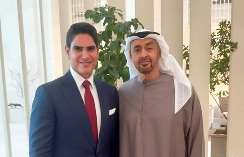 أحمد أبو هشيمة  يلتقي  الشيخ محمد بن زايد آل نهيان